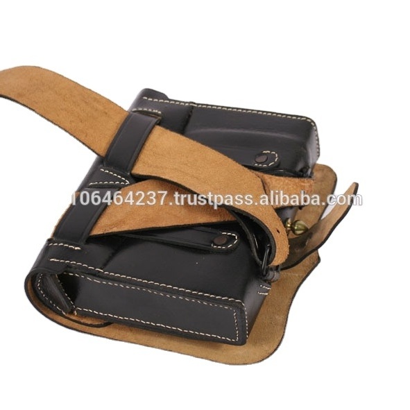 Custom Requirement High Design Pouch Style Black 100% Genuine Leather Cartridge Box Pouches