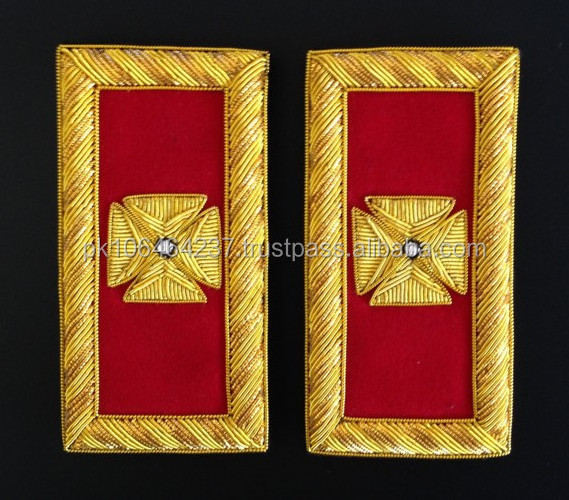 Customizable Requirements High Quality Uniform Epaulette Accessories Logos Shoulder Boards