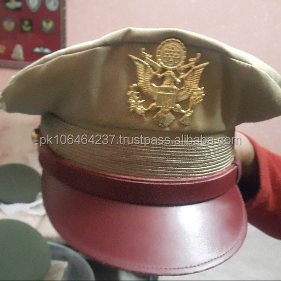 OEM Customer Logo Wholesale Professional High Quality 100% Wool Outdoor Men's Uniform Hats