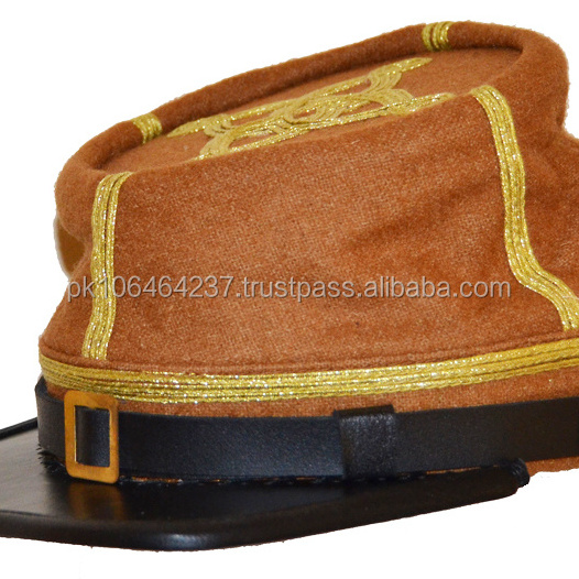 Handmade Embroidery Customer Confederate High Quality US CS OEM Unisex Civil War Kepis Hats