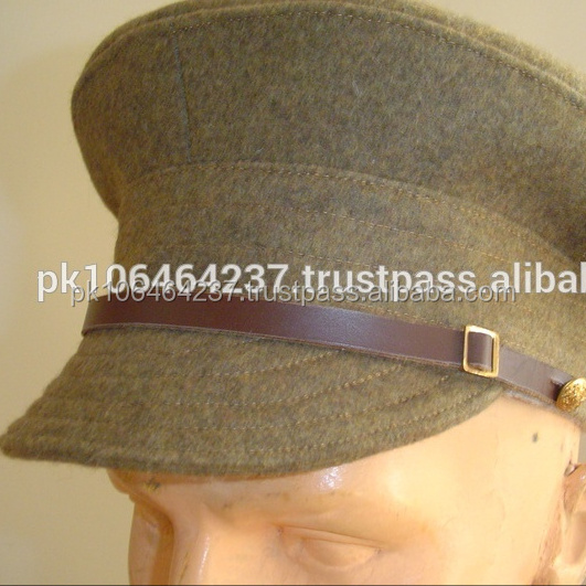 Wholesale Custom High Quality 100% Woolen Handmade Embroidery Logo WW1 British Trench Hats