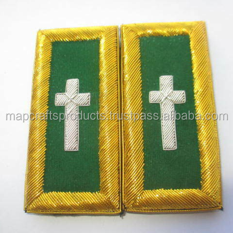 Customizable Requirements High Quality Uniform Epaulette Accessories Logos Shoulder Boards