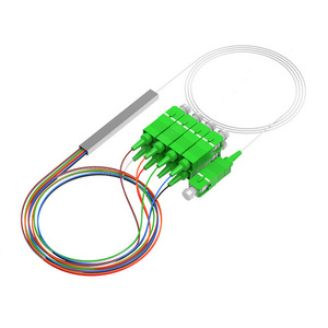 FTTH Optical PLC Splitter 1x8 SC APC Steel Tube Bare Micro Mini Type Optic Single Mode Fiber PLC Splitter