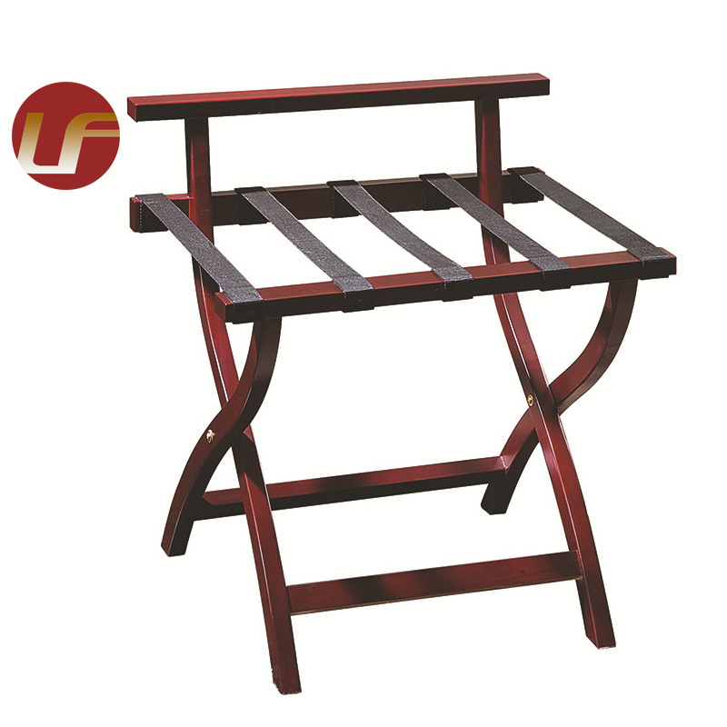 Hotel Guestroom Solid Wooden Foldable Hotel Luggage Rack For Hotel Room