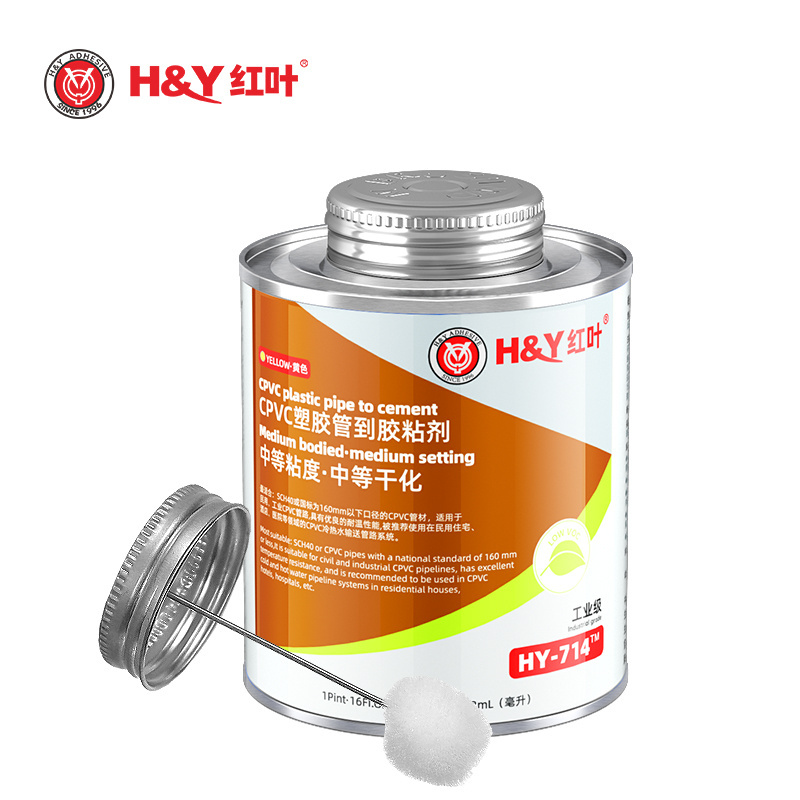 Fast Dry Low-VOC  Clear Grey  CPVC glue adhesive with Brush Super Glue for Tube Industrial Building