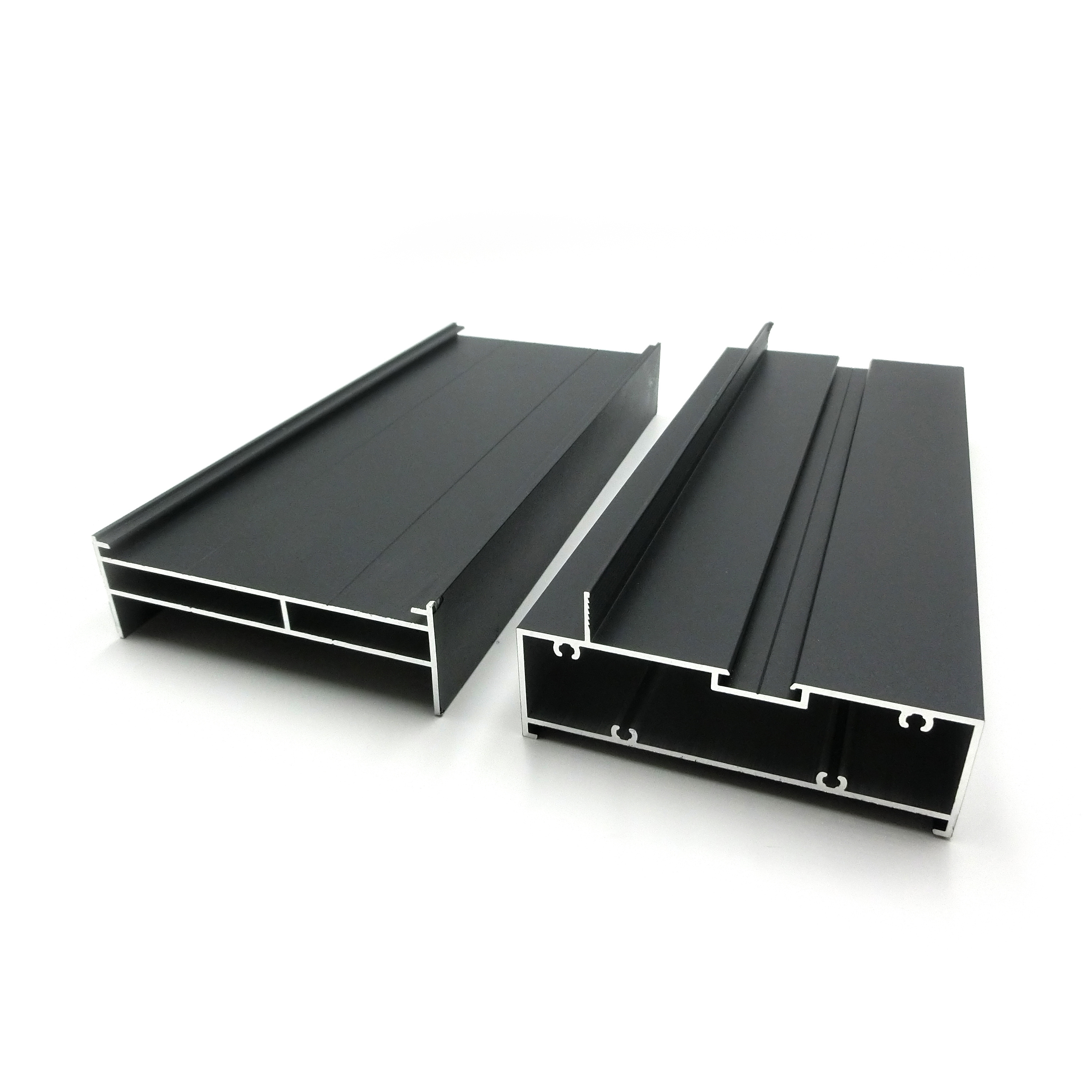 Weathering Resistance Spraying Grain Glazing Glass Black Aluminum frame for Windows door