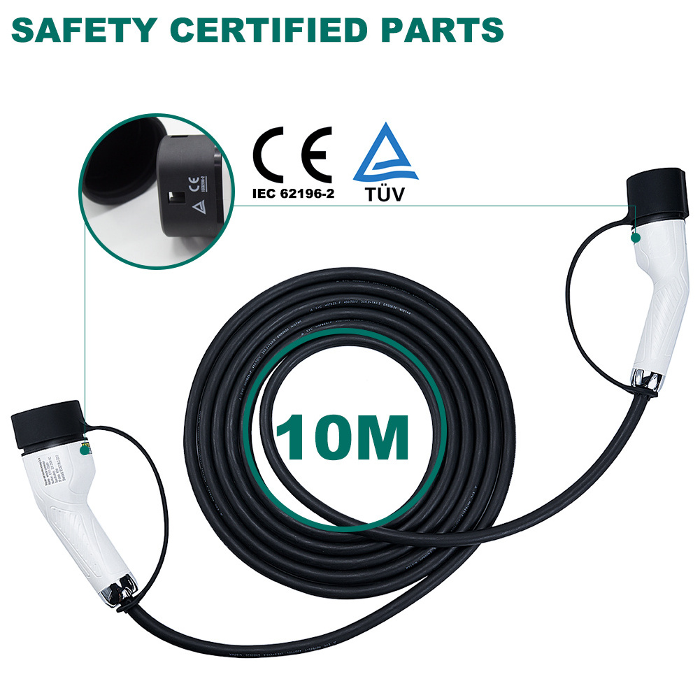 Oem Mode 3 Home Portable Ev Car Charger Cable 7kw Electric Vehicle Charging Cable Type 2 To Type 2