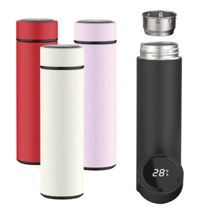 Hot Kinto Led Temperature Display Smart Water Digital Flask Vasos Termicos Thermo Stainless Steel Vacuum Bottle With Tea Infuser