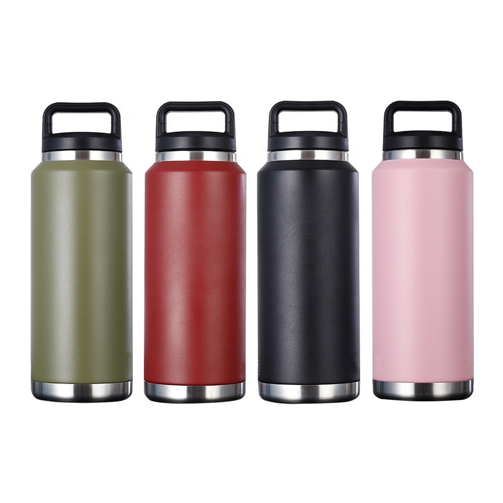 Large Capacity Stainless Steel Vacuum Insulated Powder Coated Water Bottle Thermo Flask Cups Jugs Garrafa Leak Proof Lid