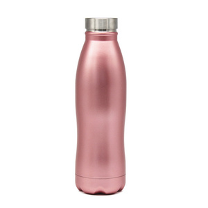 Thermo Eco-Friendly 500ml Custom Color Double Wall Stainless Steel Cola Shaped Vacuum Insulated Sport Water Bottle chilly bottle