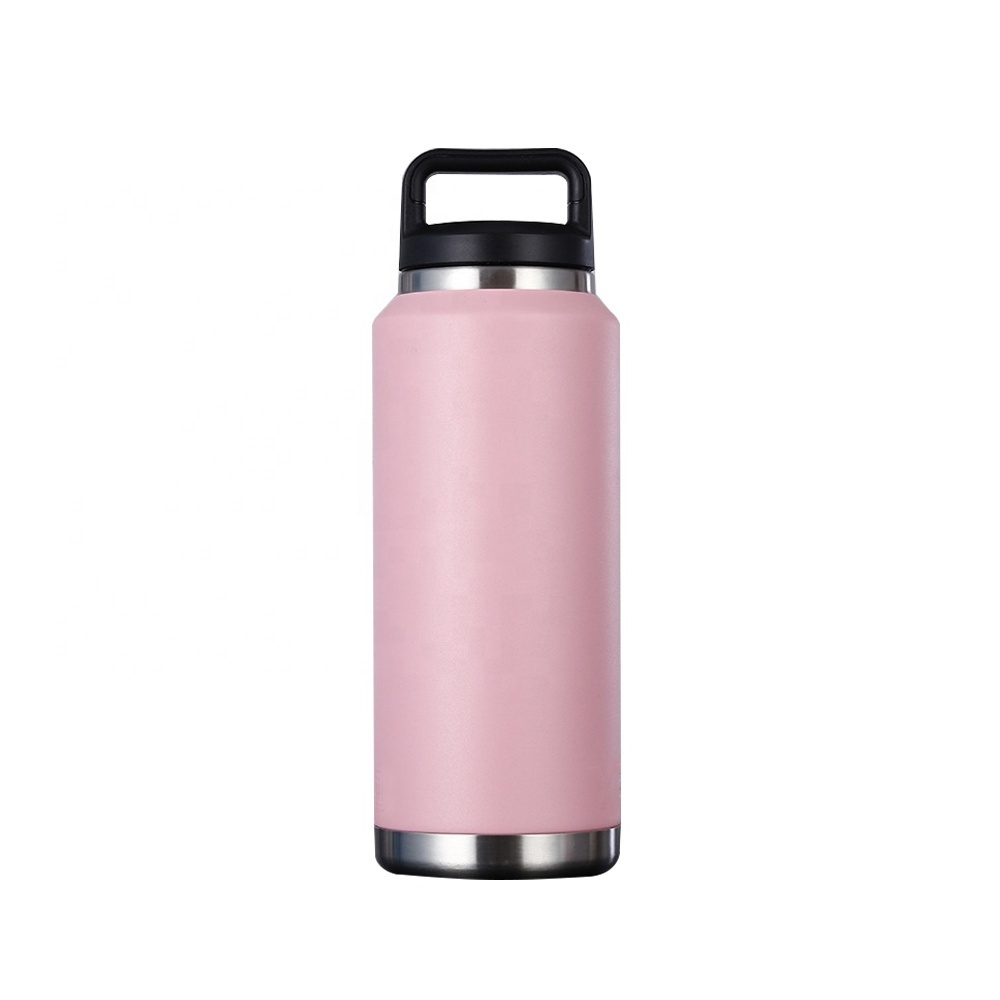 Large Capacity Stainless Steel Vacuum Insulated Powder Coated Water Bottle Thermo Flask Cups Jugs Garrafa Leak Proof Lid