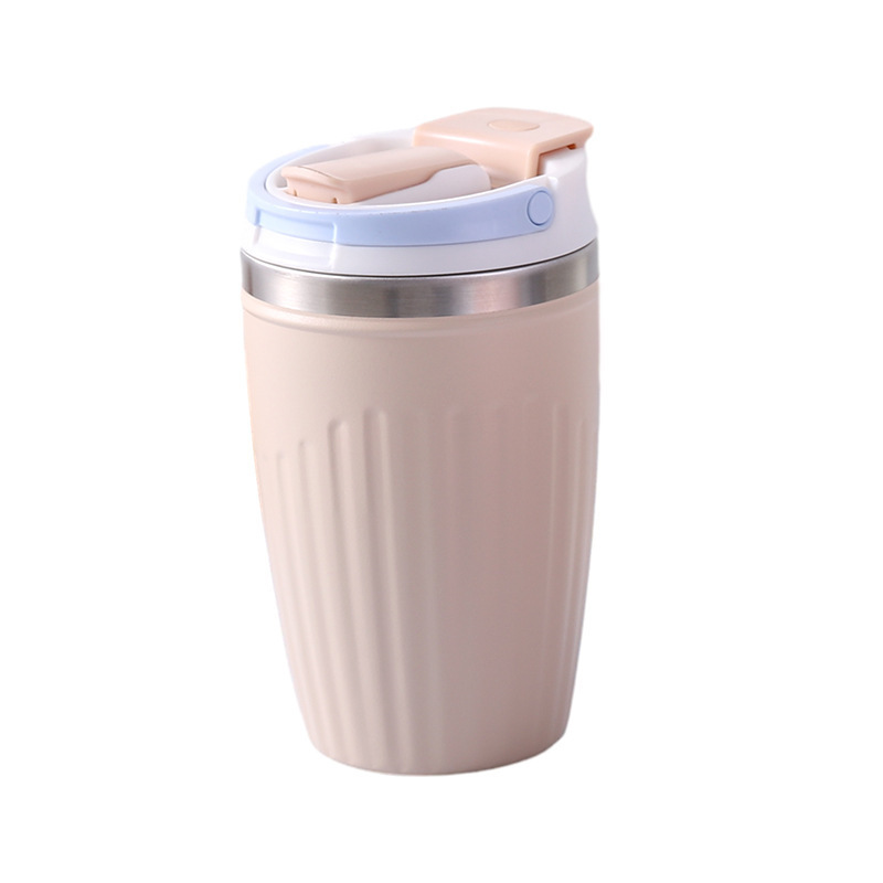 Thermo  Stainless steel Insulated Cup Mug Personalised Coffee Thermo Mug With Straw Lid