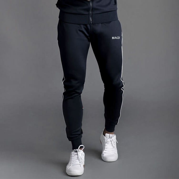 Custom men cotton jogger set print logo sport slim fit private label plain blank jogging suits