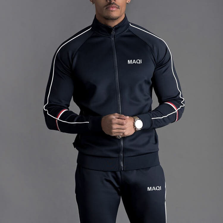 Custom men cotton jogger set print logo sport slim fit private label plain blank jogging suits