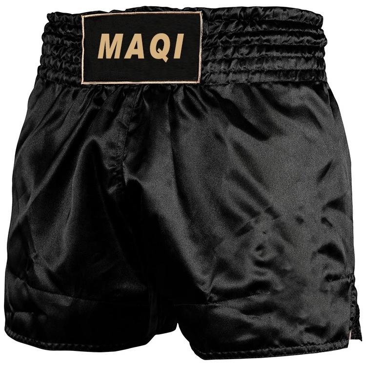 Wholesale custom logo newest sublimated design muay thai shorts 4 way stretch quick dry black ufc mma fight short