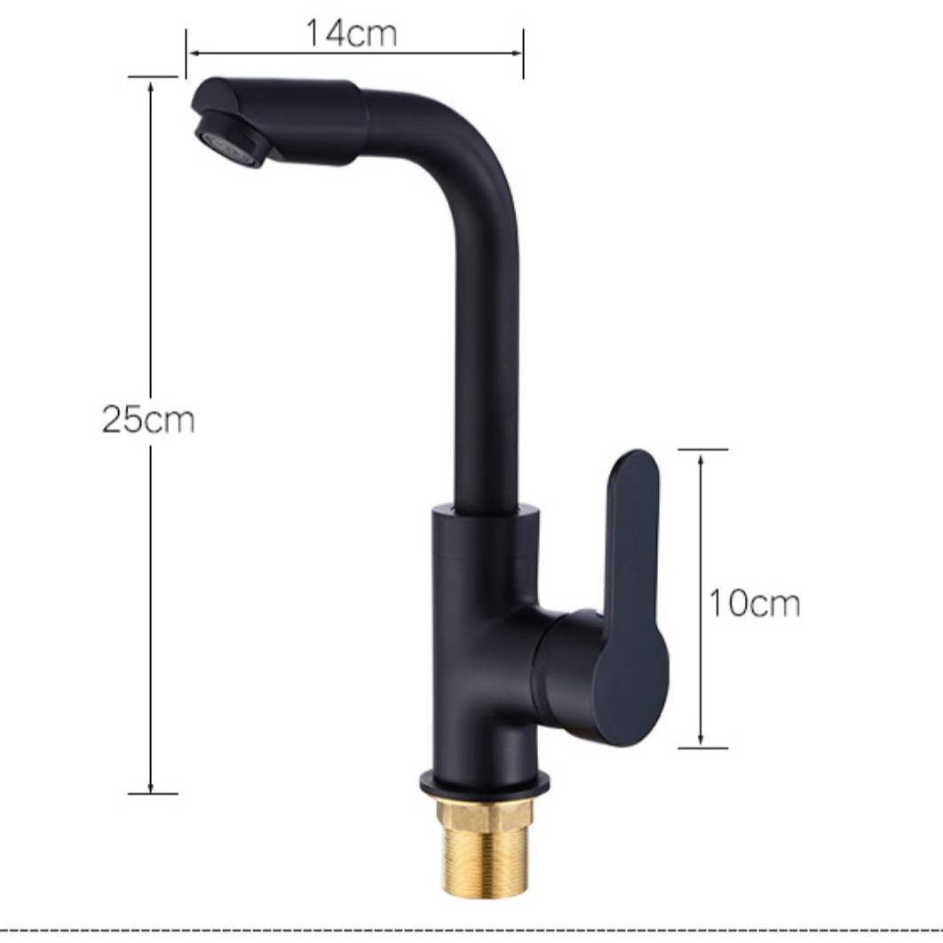 Wash basin faucet cold and hot black domestic toilet double ball pull rotating faucet