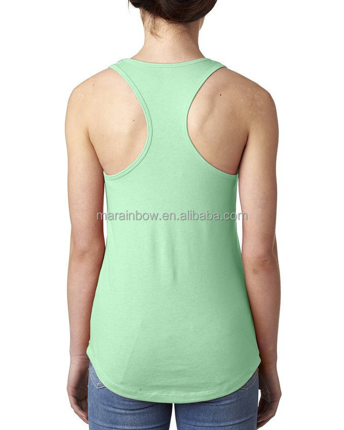 60% combed ringspun cotton 40% polyester lightweight jersey womens fitness Racerback Tank tops custom wholesale