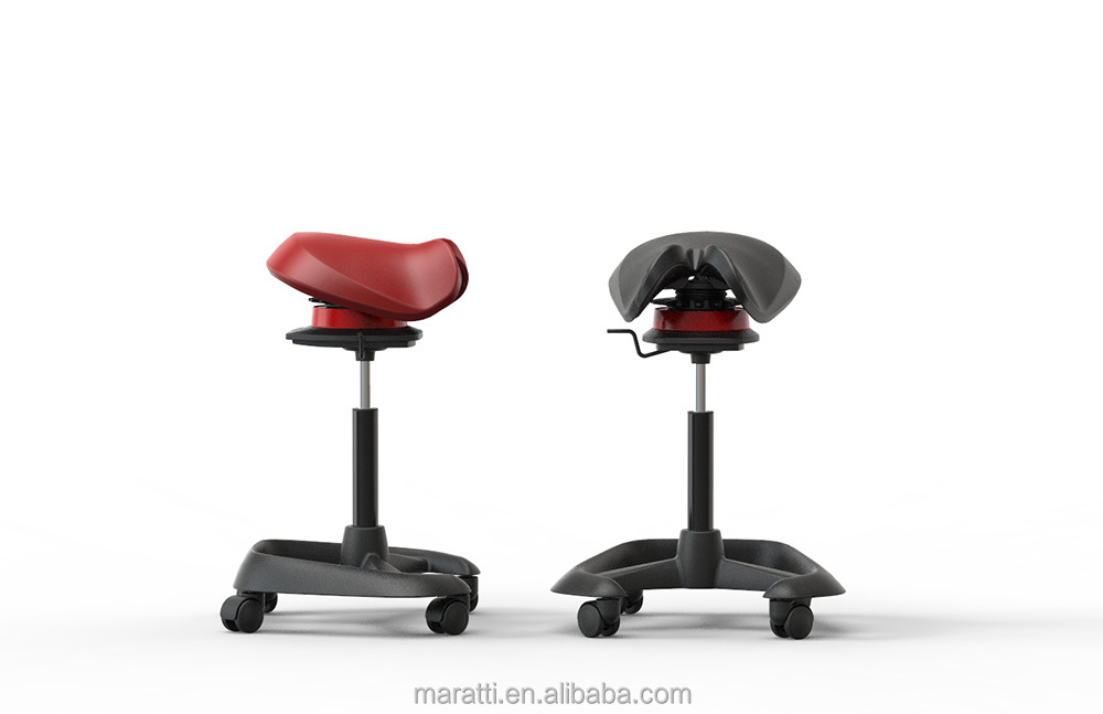 Office Chair with leather material bar stool for saddle Modeling chair