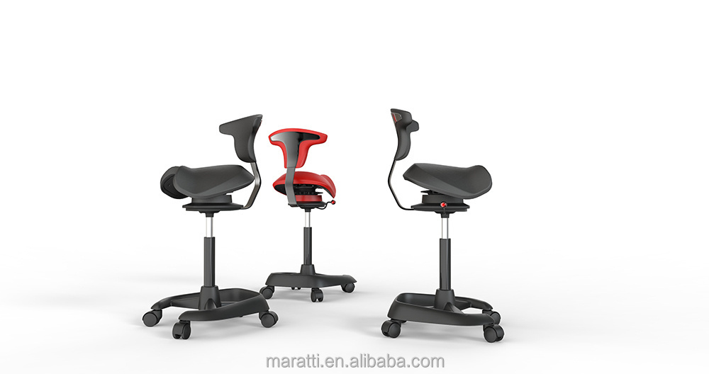 Office Chair with leather material bar stool for saddle Modeling chair