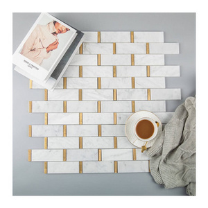 Carrara White marble brick mosaic tiles for wall,flooring and back splashes