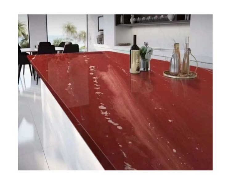 Villa Decoration Customized Marble Stone Countertop Natural Red Quartzite Countertop Design