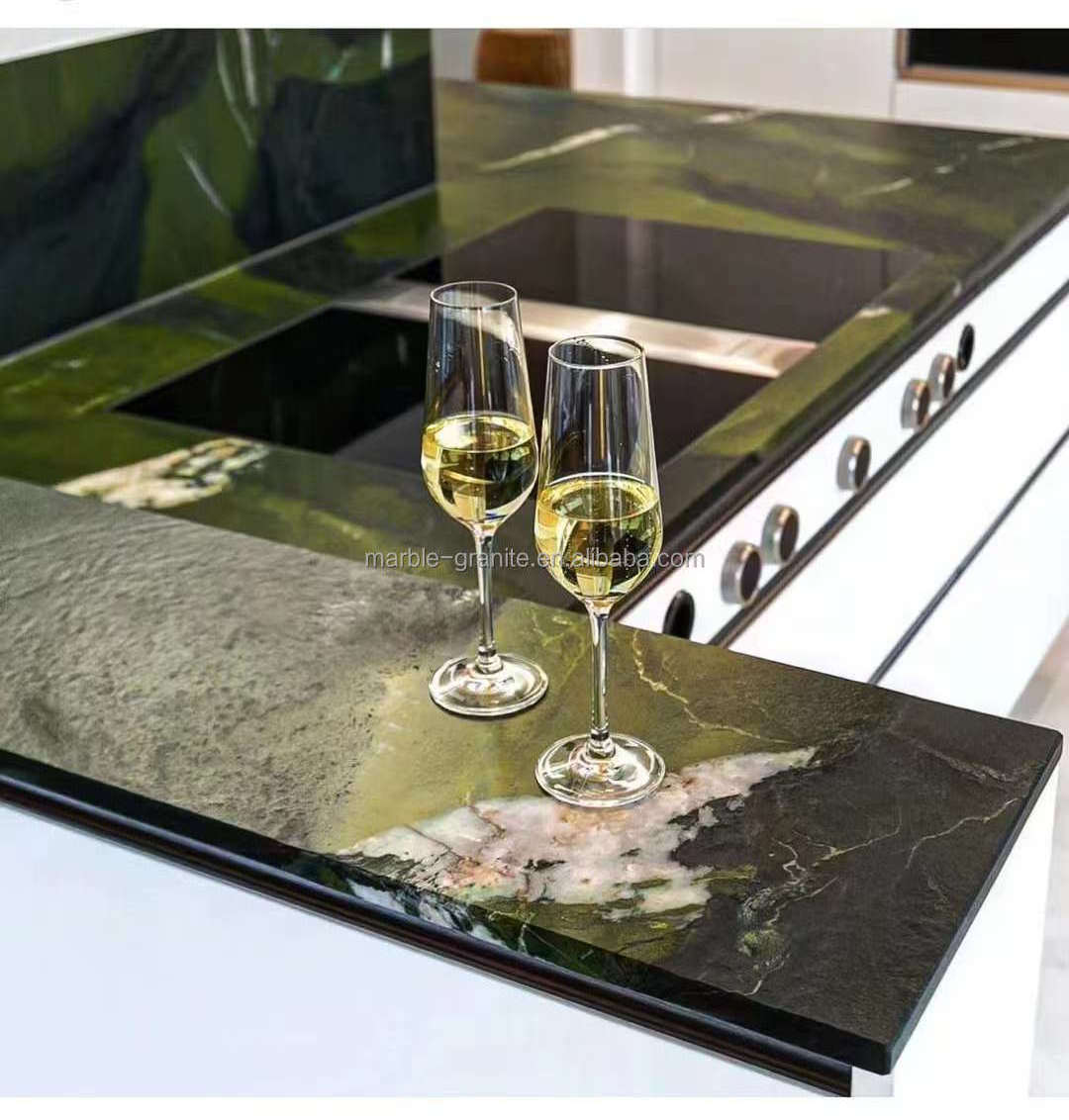 Stunning Durable Green Avocatus Quartzite Stone Countertops