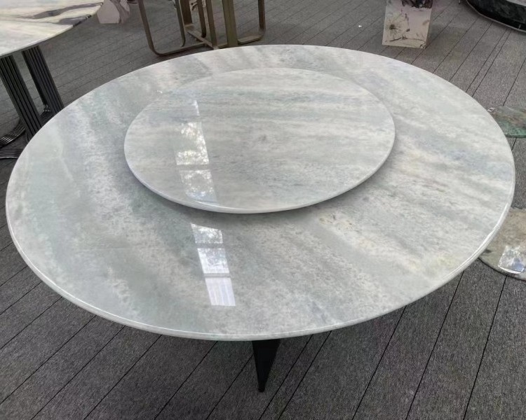 Chinese Factory High Polished Crystal Blue Marble Slabs Onyx Slabs For Reception Table