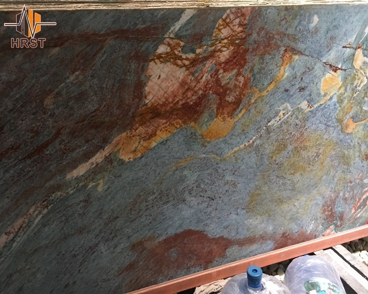 Natural Luxury Stone blue and Gold Van Gogh Granite Slab Price