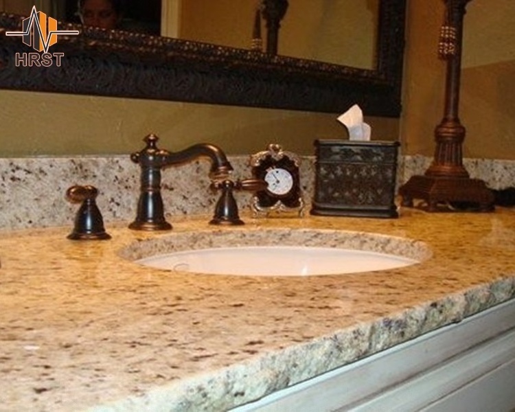 For Kitchen And Bathroom Yellow Color Vanity Tops Giallo Ornamental Granite Stone Countertop