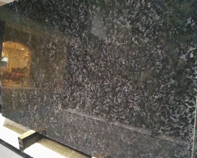 Luxury Brazilian Black Metal Granite Versace Black Granite Slab Price