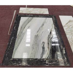 Italy Natural Polished Stone Nero Black Portoro Marble With Gold Veins Tiles For Flooring Used