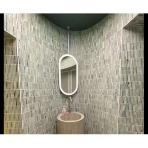 New Design Modern Polished Natural Stone Green Marble Mosaic Tile For Bathroom Wall Decor