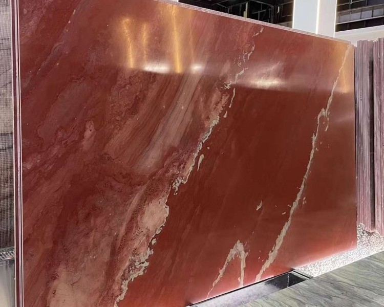 Villa Decoration Customized Marble Stone Countertop Natural Red Quartzite Countertop Design