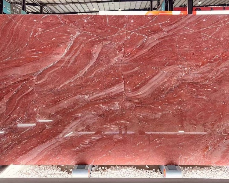 Villa Decoration Customized Marble Stone Countertop Natural Red Quartzite Countertop Design