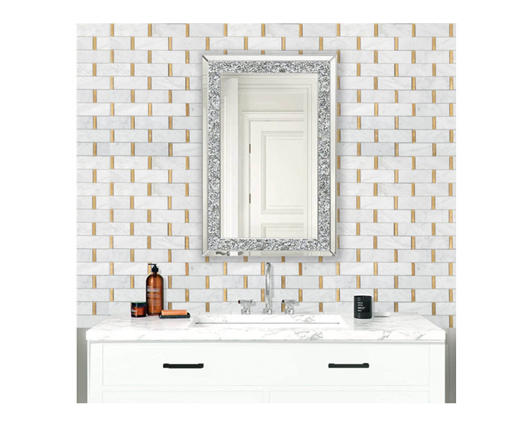 Carrara White marble brick mosaic tiles for wall,flooring and back splashes