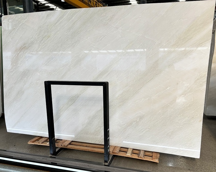 Bianco Milan Marble White Onyx Marble Slab For Hotel Floor Desk Dining Table Staircase White Onyx Marble Slab