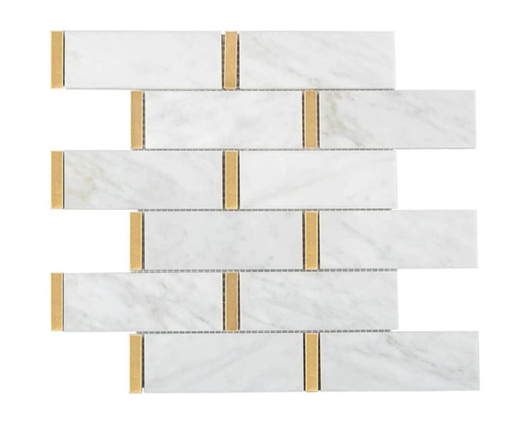 Carrara White marble brick mosaic tiles for wall,flooring and back splashes