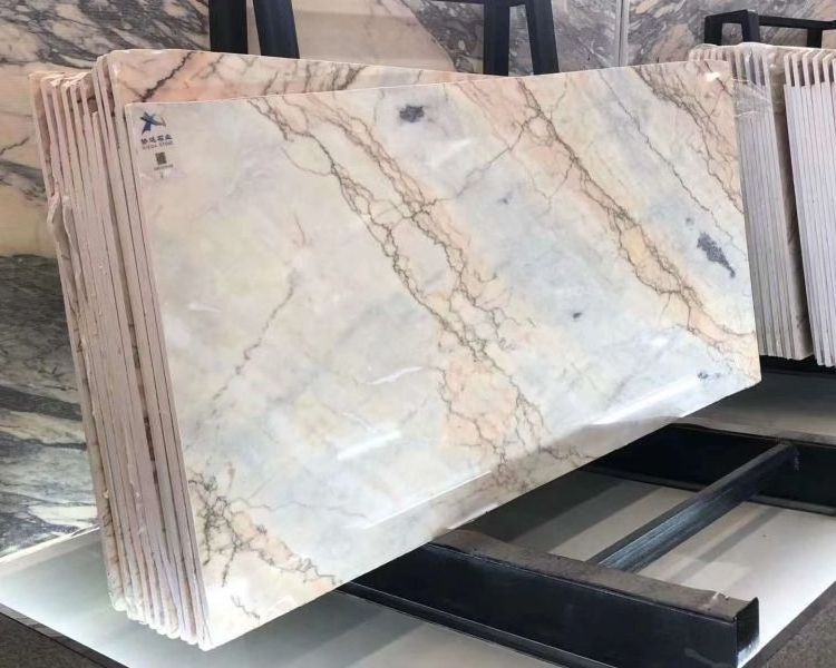 Calacatta light pink Rosa Marble Rosa Aurora Marble Slabs For Countertop