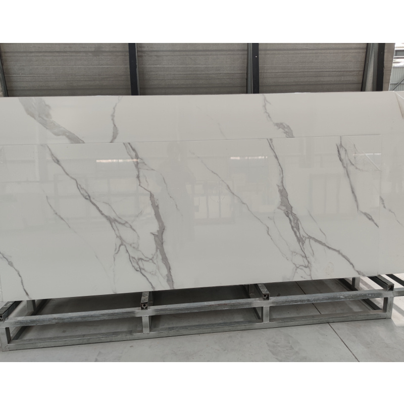 China wholesale marble look porcelain tile slab for countertop floor wall