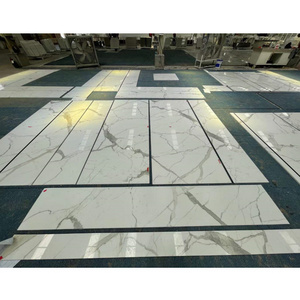 Luxury calacatta white tv background marble wall panel