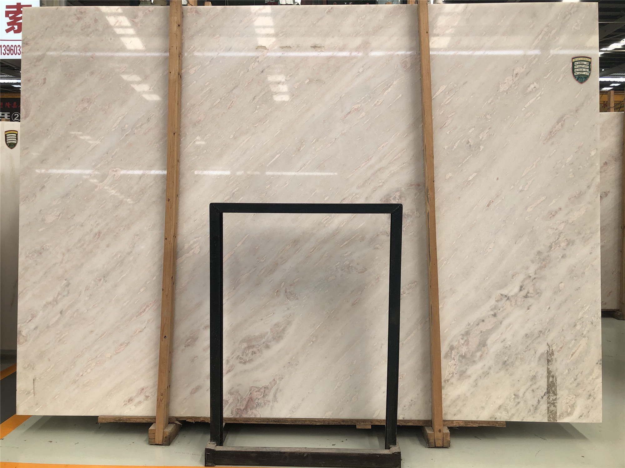 Natural white rosa aurora marble