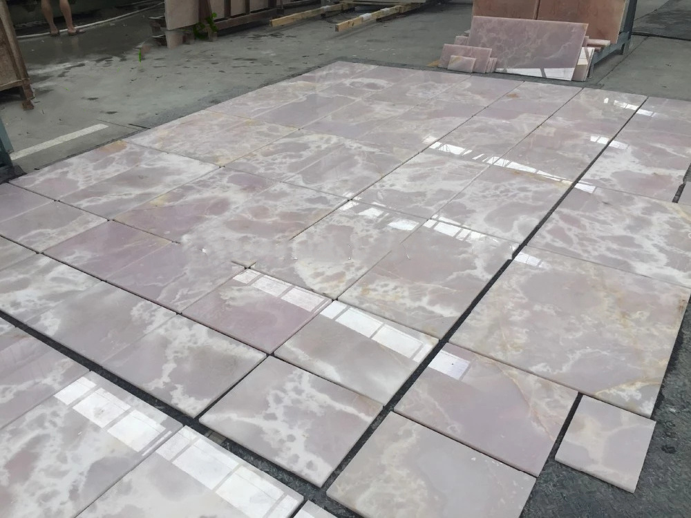 luxury original pink onyx marble slabs & tiles