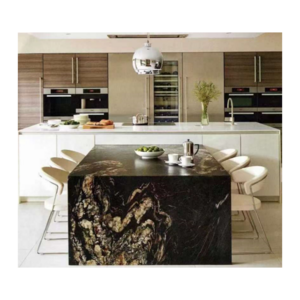 High quality exotic black cosmic gold granite counter top magma gold veins black granite