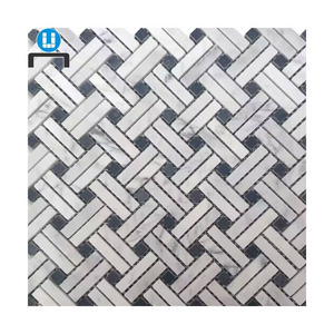 Mosaic Bianco Carrara Marble Tile Bianco Carrara Polished Marble Basketweave Tile