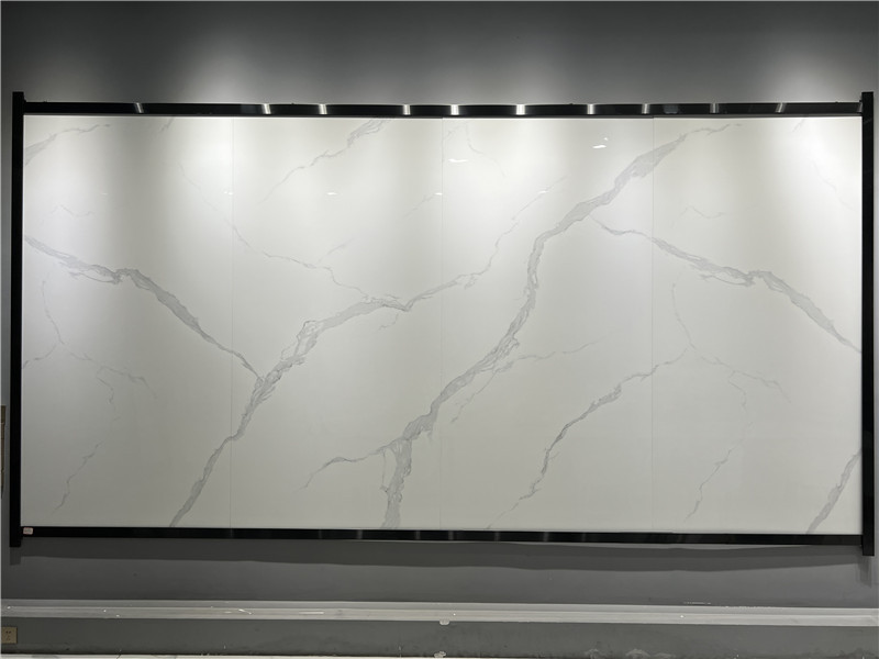 Chinese calacatta white sintered stone big slabs large format wall panel