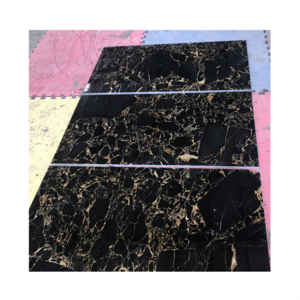 wholesale 18mm polished slab black gold veins marble flooring tiles