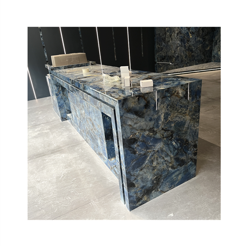 polished blue gem countertop sintered stone porcelain slab marble surface