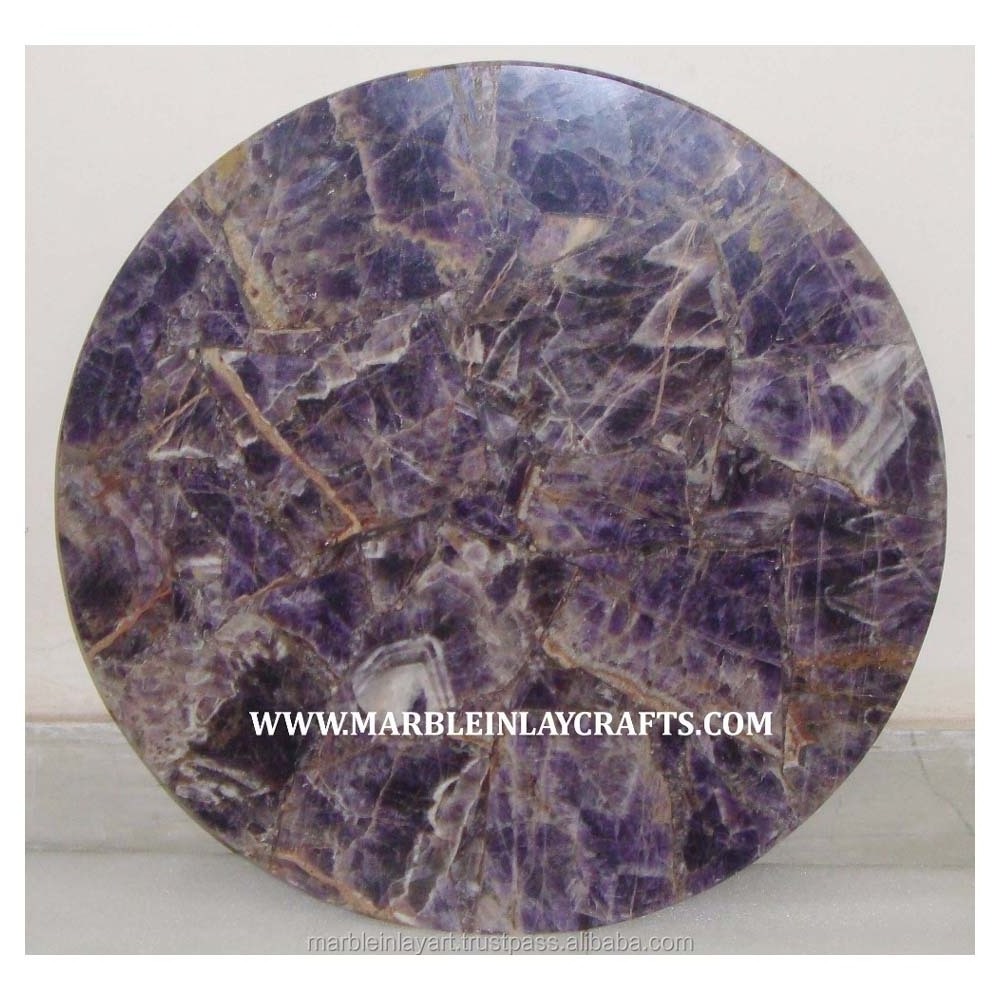 Beautiful Amethyst Round Table top