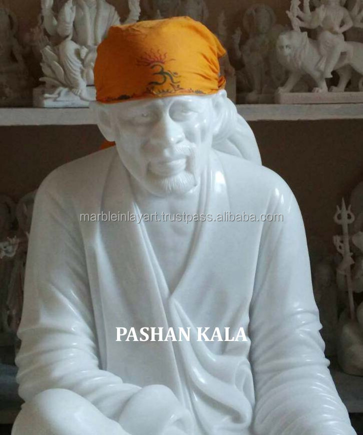 White Marble Sai Baba Statue