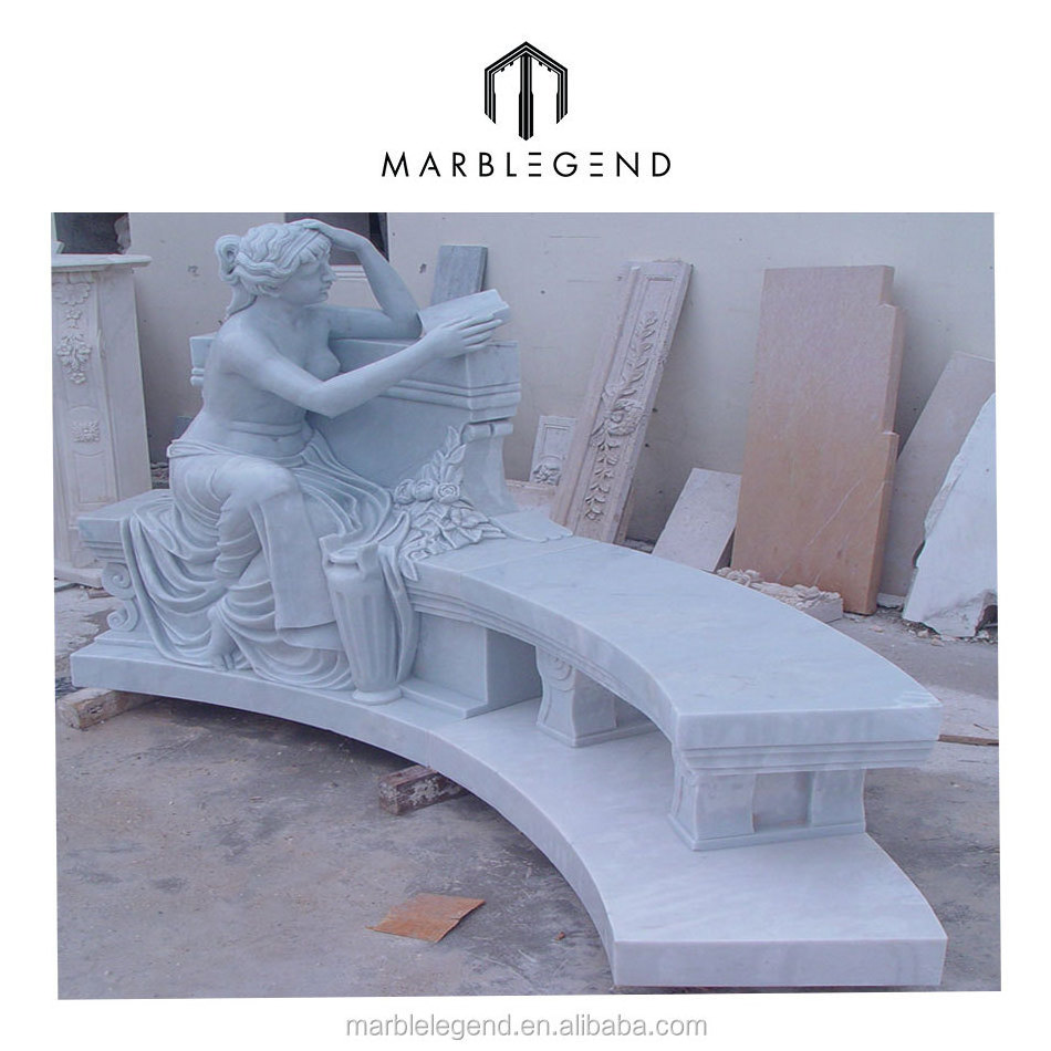 Custom marble stone sculpture attractive lowes garden benches